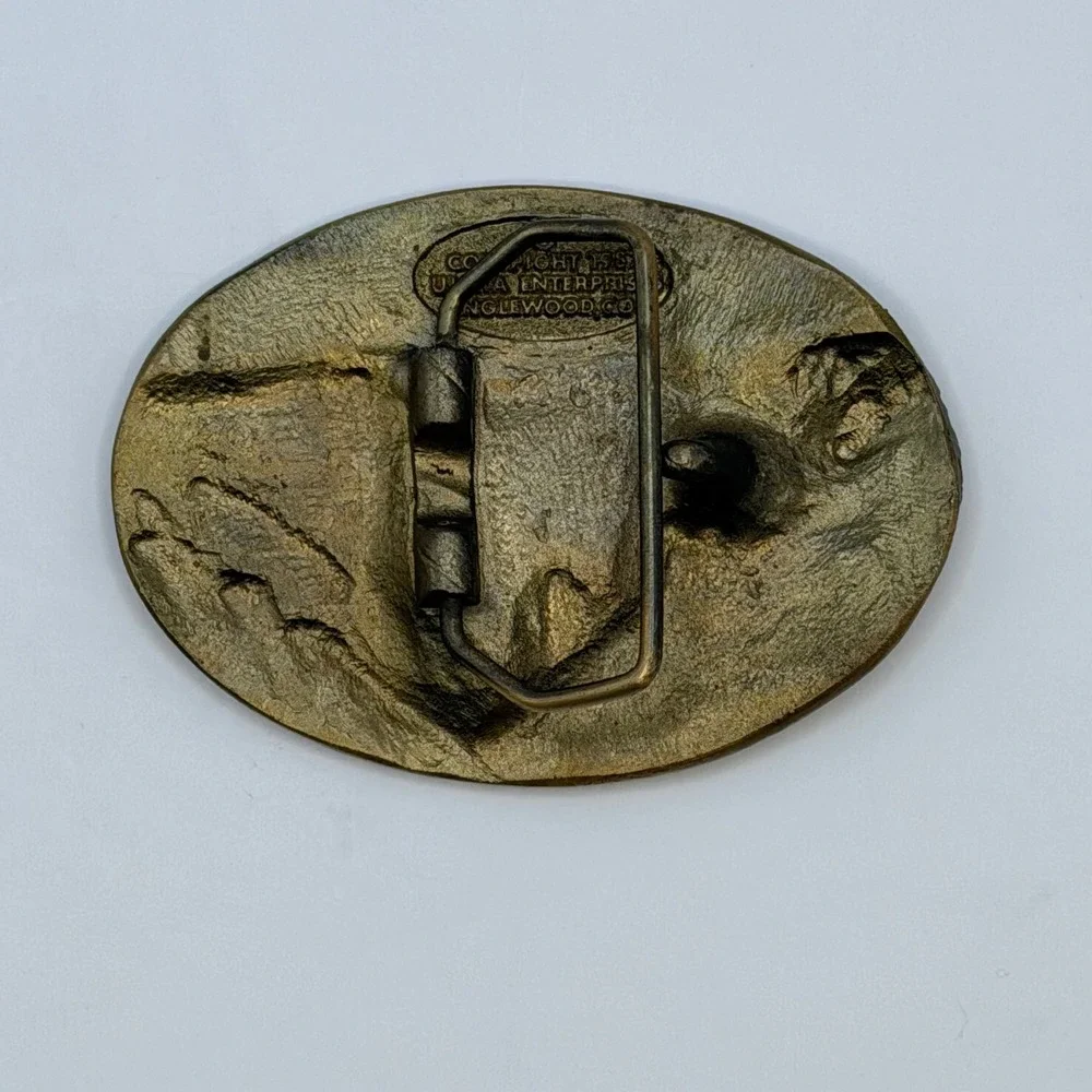 VTG BRASS 1987 Ultra Enterprises Black Canyon of the Gunnison Colorado Buckle